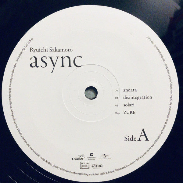 Ryuichi Sakamoto : Async (2xLP, Album)