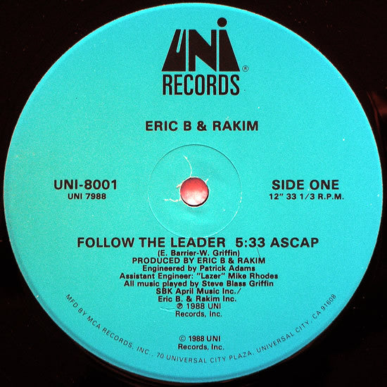 Eric B. & Rakim : Follow The Leader (12", Glo)