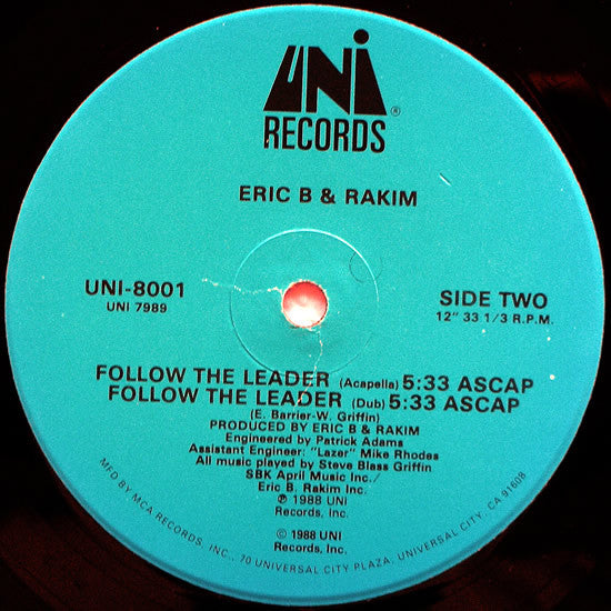 Eric B. & Rakim : Follow The Leader (12", Glo)