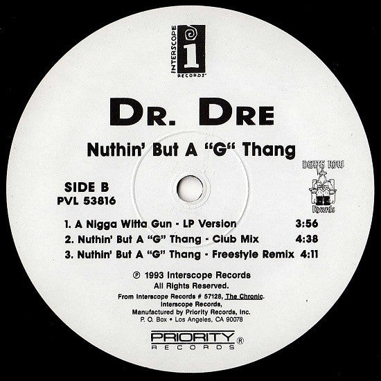 Dr. Dre : Nuthin' But A G Thang (12")