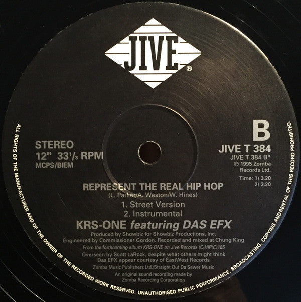 KRS-One : MC's Act Like They Don't Know (12")